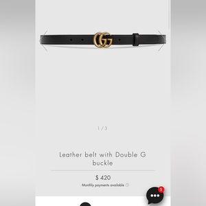 Gucci leather belt size 80